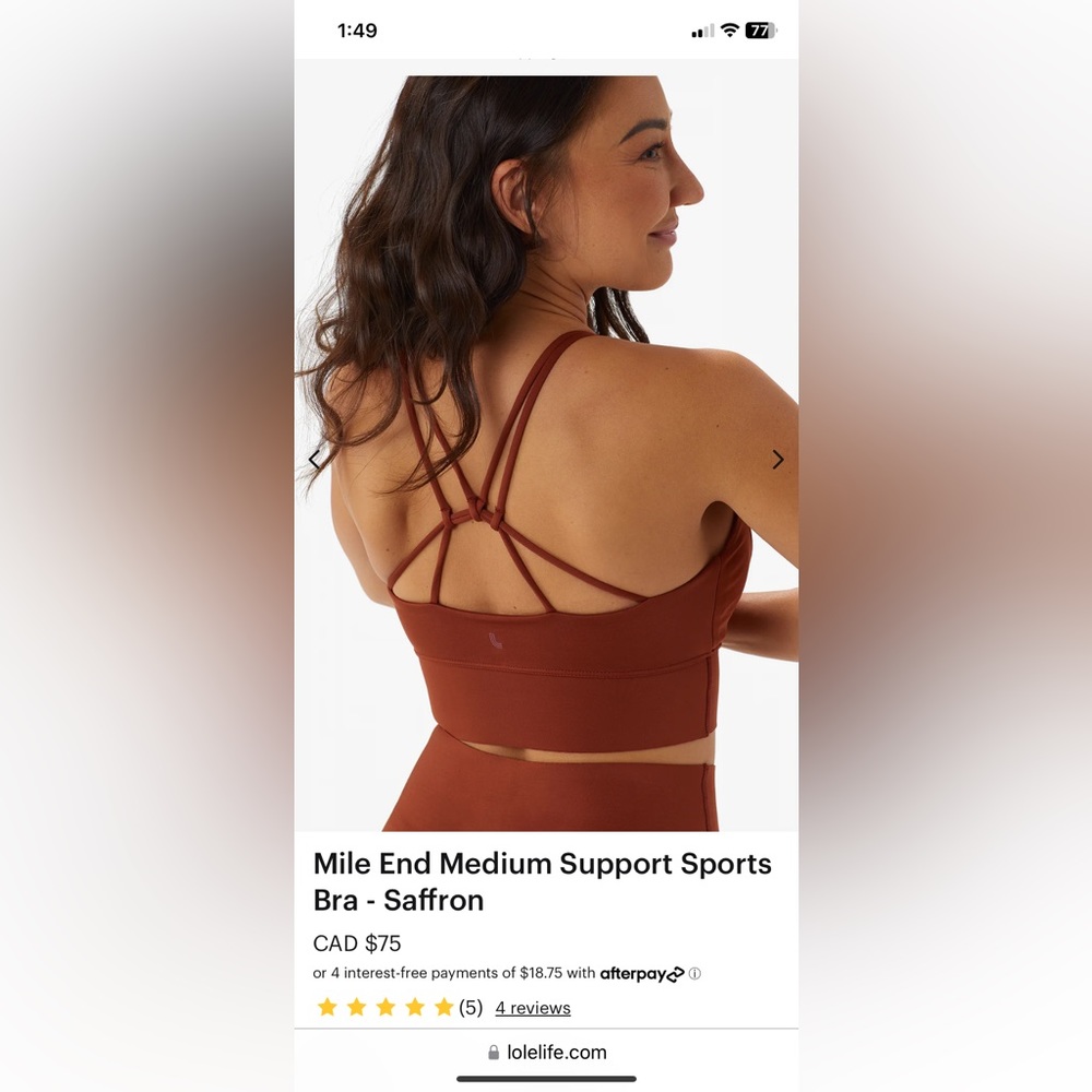 Lole mile end sports bra